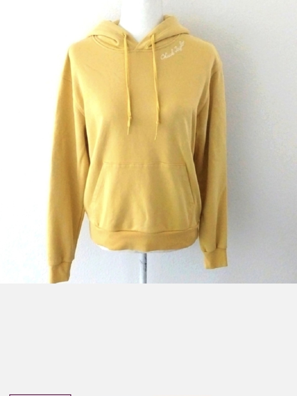 Converse Yellow Pullover Hoodie with Script Chest Logo